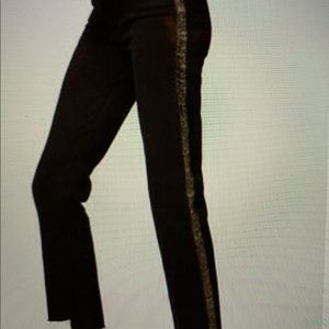 Frame Le High Straight Stagger Hem Tuxedo Stripe